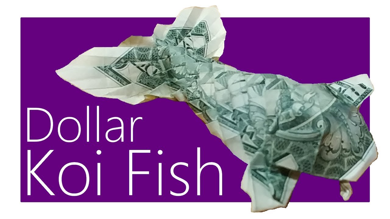 dollar in won 2022 New Dollar Koi Fish Origami Tutorial (Won Park)