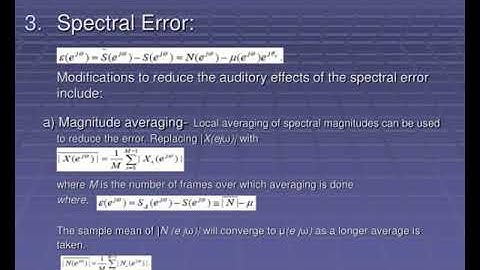 speech enhancement using spectral subtraction