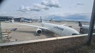 Lh446 To Denver Pushback D-Aixa A350-900 Frankfurt Airport