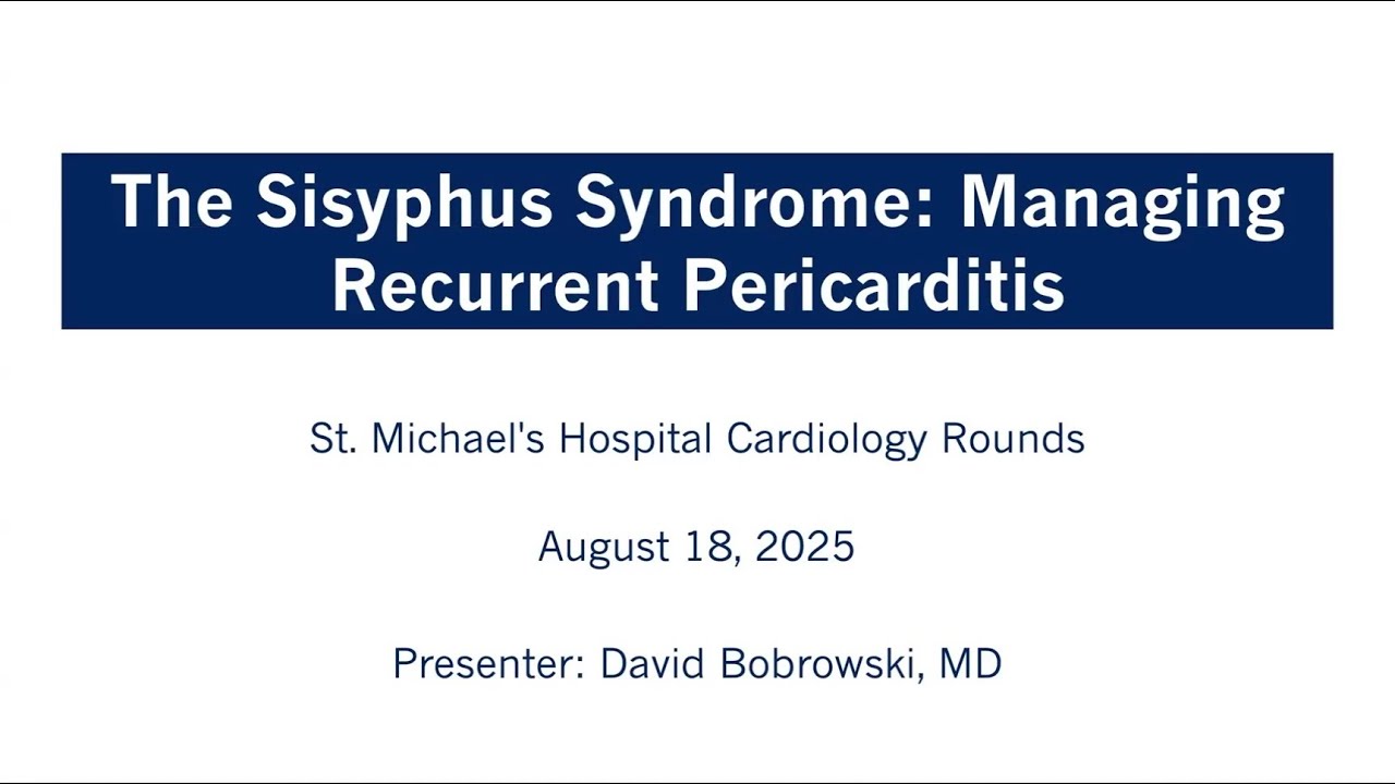 The Sisyphus Syndrome: Managing Recurrent Pericarditis