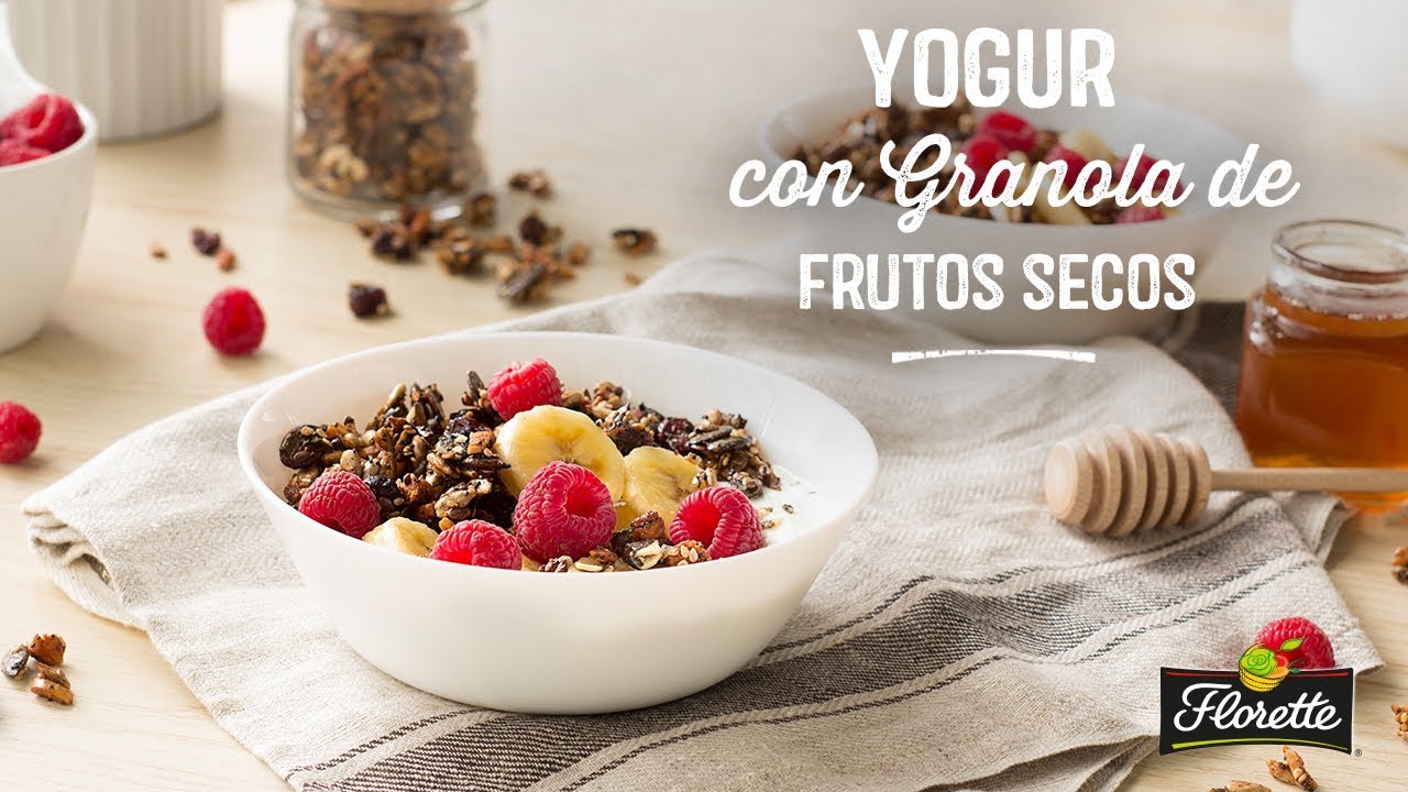 Yogur con Granola de Frutos Secos Recetas Florette YouTube