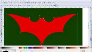 Inkscape Tutorial Making a Vector Outline of a Batman Logo from an Image, Practising Bezier Curves Profile