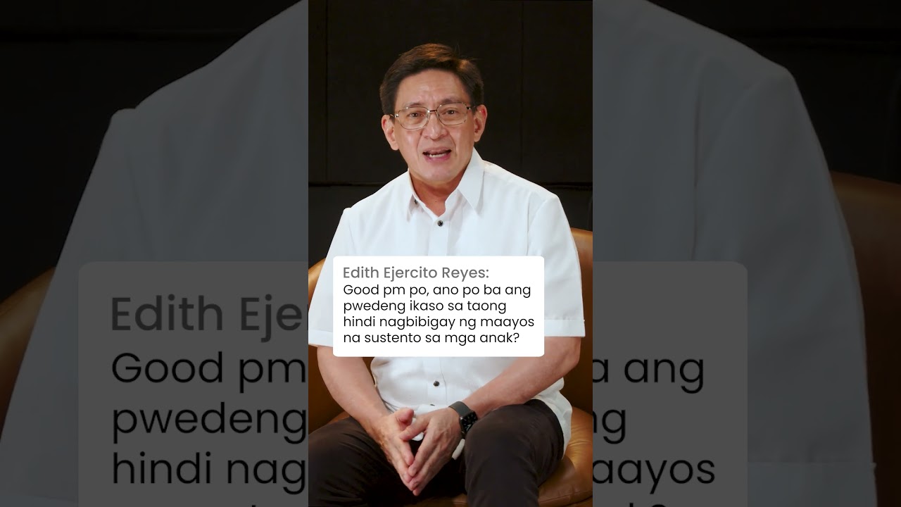 HINDI NAGSUSUSTENTO NANG TAMA, ANONG PWEDENG IKASO?