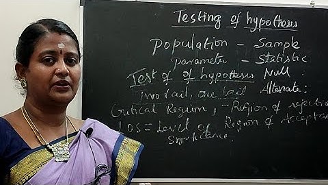 Testing of Hypothesis - Basic ideas  in Tamil