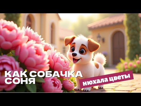 Как собачка Соня нюхала цветы🌸🐶
