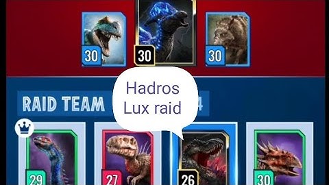 Hadros Lux raid boss defeated by M-Rex, Gemini, Tryo, Tuora EP4 (Jurassic World Alive V2.2)