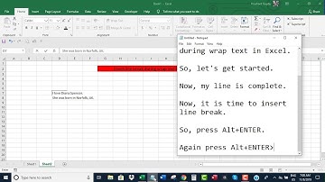 Insert line breaks in a cell during wrap text in Excel