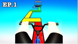 Roblox : [W28] Obby But You're On a Bike ขี่จักรยานผ่านด่าน 50!!￼