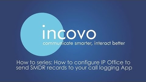 How to configure IP Office to send SMDR records to your call logging application