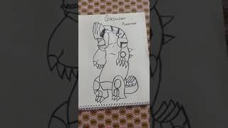 the drawing of groudon Pokemon