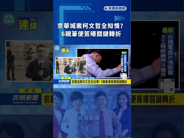 京華城案柯文哲全知情？6親筆便簽曝關鍵轉折｜民視新聞｜
