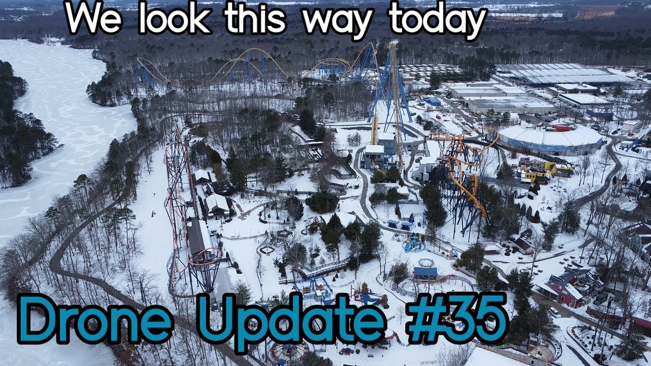 Six Flags Freeze Adventure | SFGAdv Drone Update #35 | 2-10-26