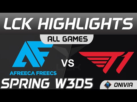 AF vs T1 Highlights ALL GAMES Spring Season 2021 W3D5 Afreeca Freecs vs T1 by OniviaAF vs T1 Highlig