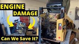 Engine Damage Found On Our CAT 259d Skid Steer from Auto Auction