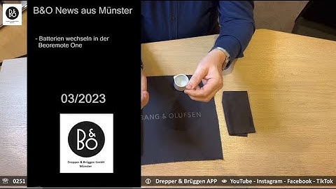 Batterien wechseln in der Beoremote One (B&O Fernbedienung