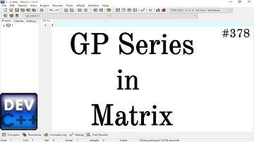 GP Series in matrix in C Language || Simple Method Apply