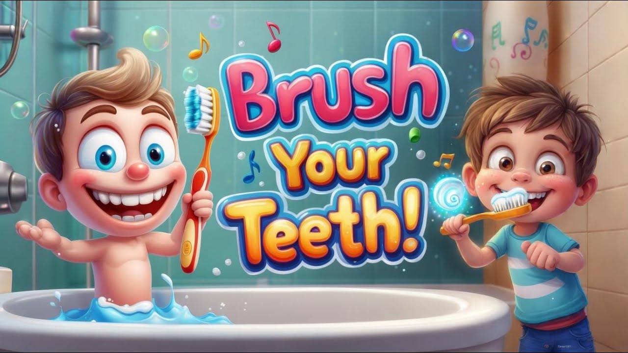 Brush Your Teeth | Tooth Brush Song | Healthy Habits | Nursery Rhymes ...