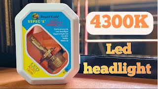 Warm white led headlight sspec #caraccessories #ledheadlight #bikeaccessories