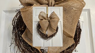 DIY | How to Make a Burlap Ribbon Bow! #bowmaking #burlapbow, #diywreath, #burlapali,