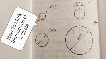 Marking Dimensions of A Circle //Engg. Drawing //Engg. Graphics