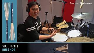 Testing Vic Firth Rute 404 With Deva Permana. Brazilian Latin Jazz Fusion Grooves 12 Dowels Fan Rods