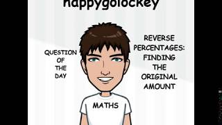 Maths Reverse percentages - finding the original after a percentage change iGCSE 2020 Specimen P4