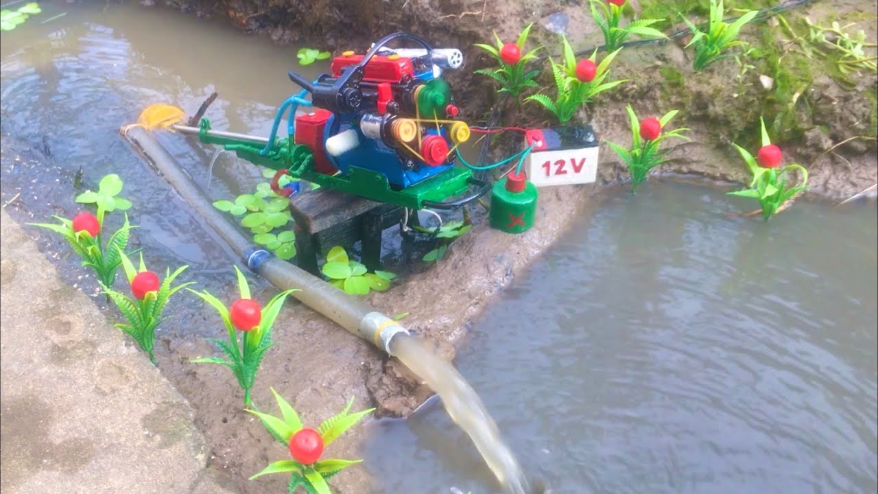 Máy Bơm Nước Động Cơ Diesel | Mini Diesel Engine Water Pump | Độ Chế Mini