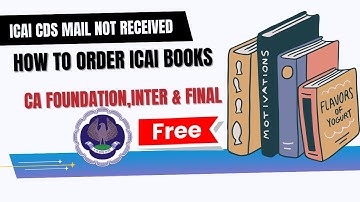 ICAI CDS Mail Not Received | How to Order ICAI books Without CDs Mail | CA Foundation,Inter & Final