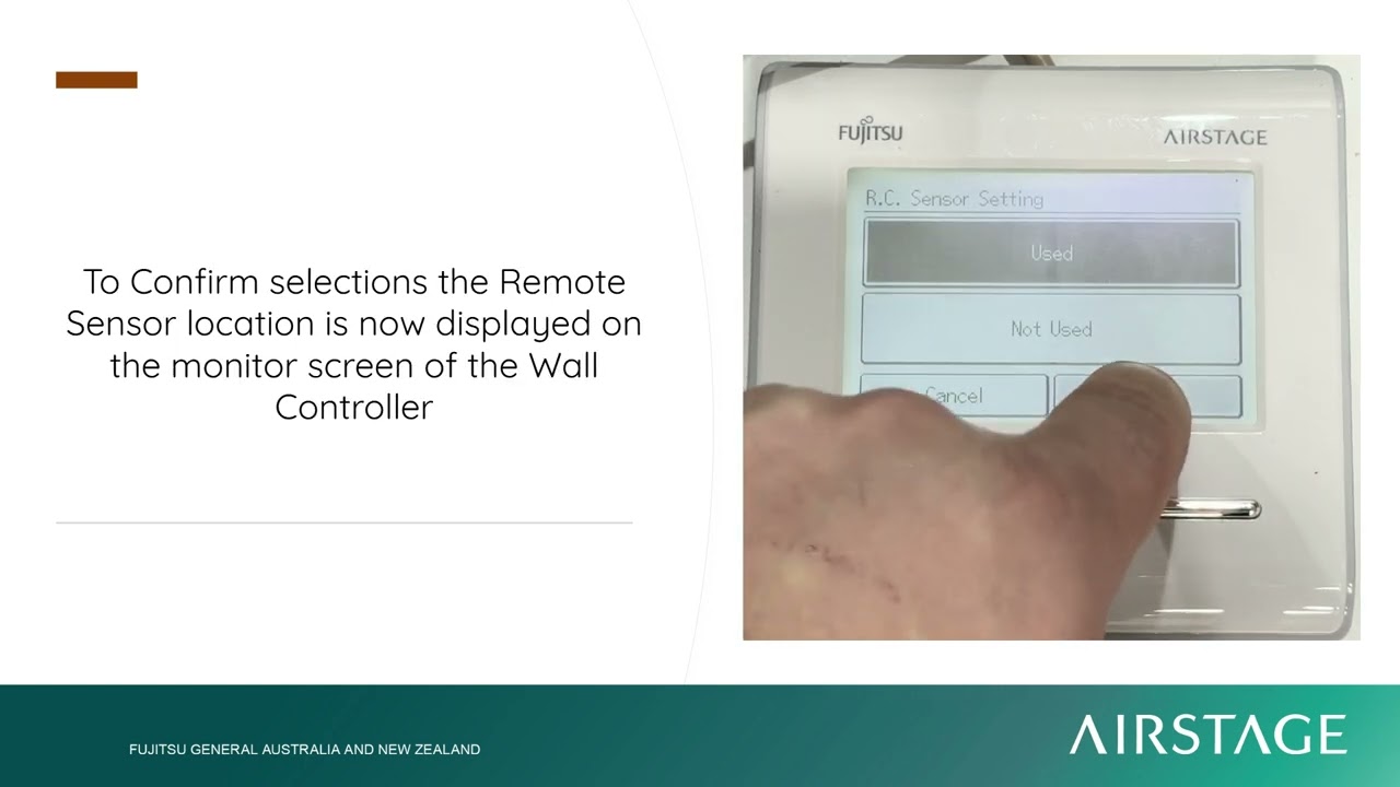 Fujitsu General Airstage - Adjusting Temp Sensor Indoor ➜ Wired Remote