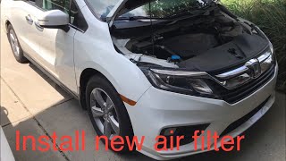 Install Air Filter Honda Odyssey 2018, 2019, 2020, 2021.