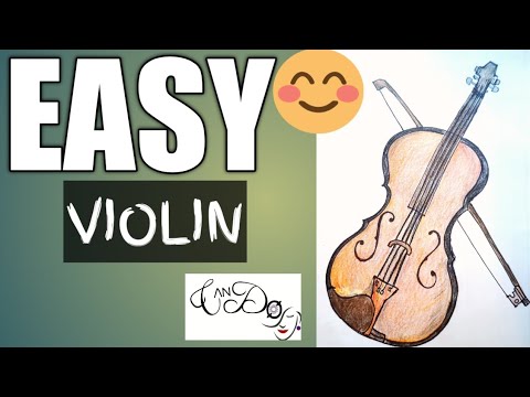 How TO DRAW A VIOLIN | Easy step-by-step lesson for kids