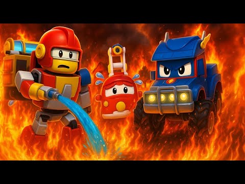 🔥 No! Babies Are Missing! Hurry Robot Firetruck & Super Monster Truck! 🚒| Robofuse