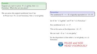 Logical Equivalence: Proving Conditionals