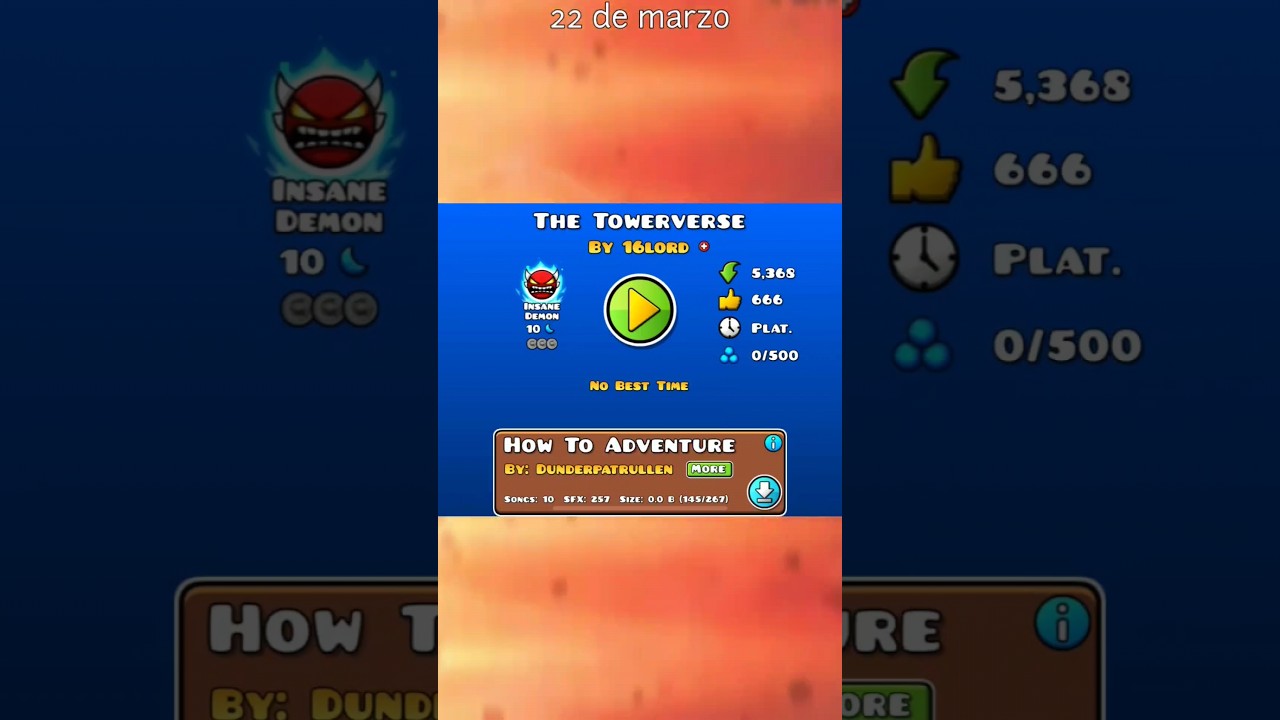 ¡EL PRIMER NIVEL MÍTICO DE GEOMETRY DASH! | Resumen de Geometry Dash en Marzo 2024 