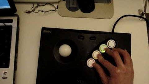 LED modded NeoGeo joystick