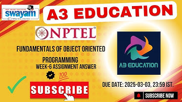 NPTEL Fundamentals of Object-Oriented Programming Week 6 Assignment Answers Solution | 2025 - Jan
