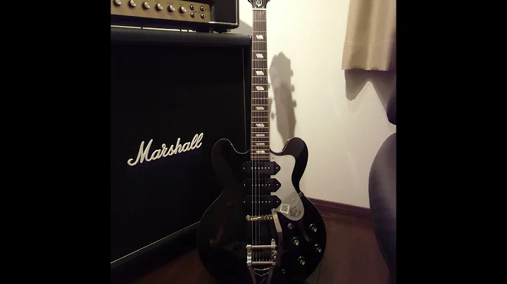Epiphone Riviera Custom P93 Black Royale & Marshall 1987x test