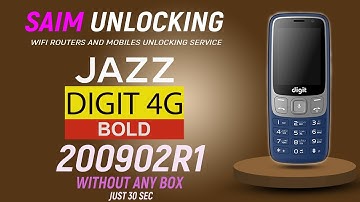 Jazz Digit-4G Bold All Version 200902R1 Unlocking #SaiM UnlcokinG