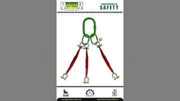 Lift with Confidence: 3 Leg Polyester Web Sling Belts with Heavy Duty Shackles! 🏋️‍♂️