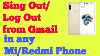 sign out || log out from gmail in any mi redmi phones