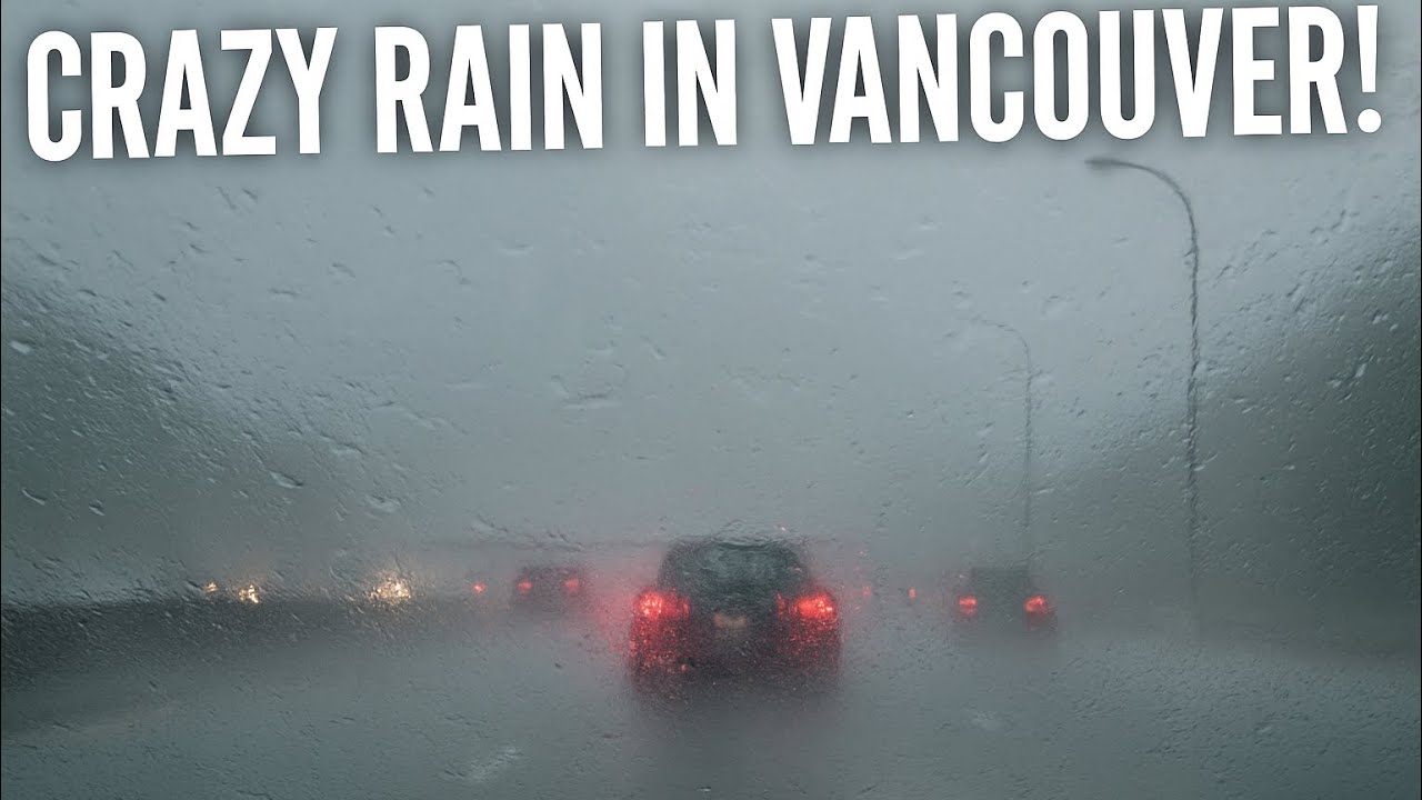 CRAZY RAIN in Vancouver! | Traffic Chaos on Highway 1
