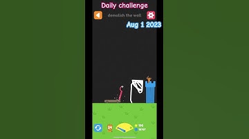 Squiggle drop - daily challenge aug 1 2022 | demolish the wall #applearcade #squiggledrop