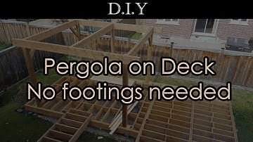 DIY Deck (Part 7): How to build a pergola on the deck? No additional footings needed!