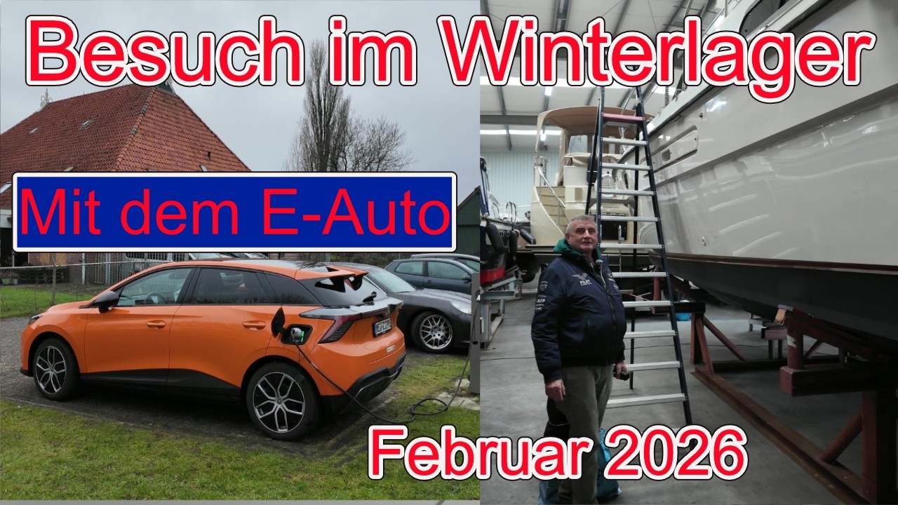 Zum Boot ins Winterlager mit dem E-Auto   -  Tempo Limits auf der Autobahn Niederlande