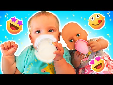 Видео: Кукла БЕБИ БОН — Беби Анабель играет с малышом Дорианом! Видео для девочек с Baby Born
