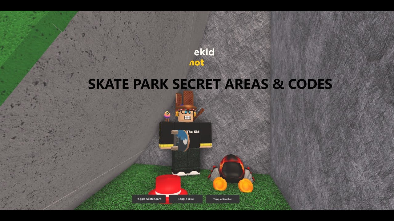ROBLOX SKATE PARK SECRET AREAS & CODES YouTube