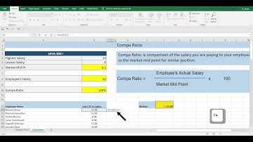 What is Compa Ratio, How to calculate compa ratio in excel for employee data PART 1
