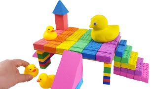 DIY How to make a duck &amp; playground with kinetic sand / Kinetic Sand  ASMR