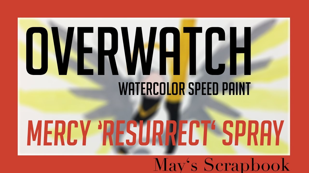 Overwatch Mercy Watercolor Speed Paint | May's Scrapbook - YouTube