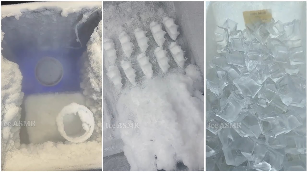 Freezer Frost❄️ Ice Dumplings🥟 Crunchy Ice🧊 Eating ASMR #asmreating #ice #viral #youtube 